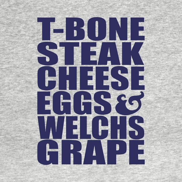 Guest Check - T-Bone Steak, Cheese Eggs, Welch's Grape by John white